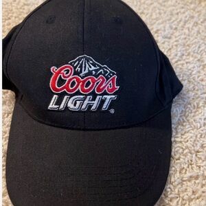 Vintage Coors Light Black Embroidered Logo Cap